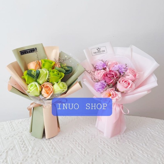 Ramo de rosas de jabón perfumadas